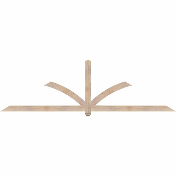 Ekena Millwork Redmond Smooth Timber Gable Bracket, Douglas Fir, 108"W x 31 1/2"H x 3 1/2"D x 3 1/2"F, 7/12 Pitch GBW108X31X0404RED00SDF - main